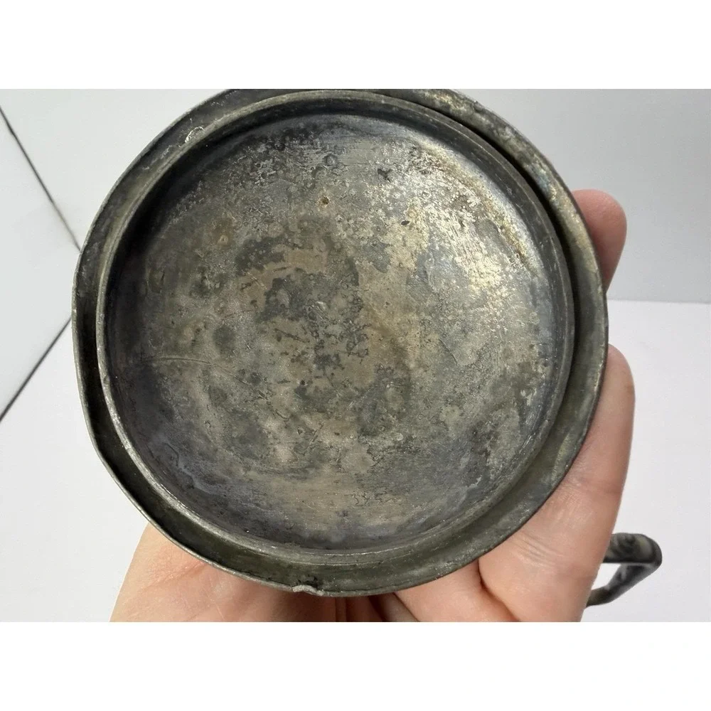 Antique Simpson Hall Miller Sphinx Deer Heads Silver Plate‎ Sugar Bowl Engraved